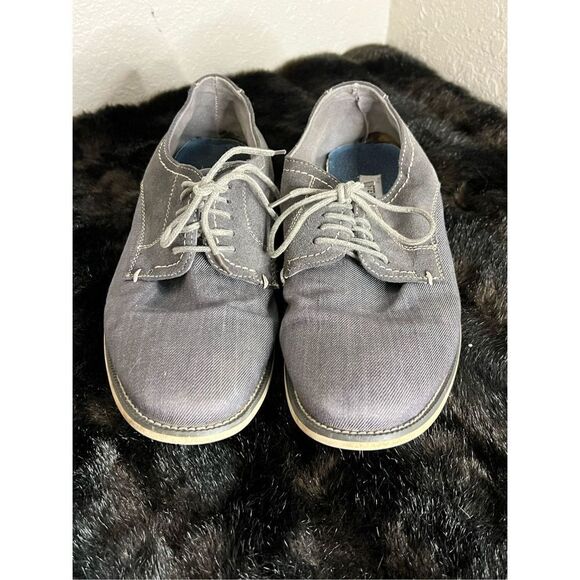 Steve Madden Shoes Mens 9 Sirius Casual Oxford Gray Fabric Lace Up Low Top - Picture 1 of 7